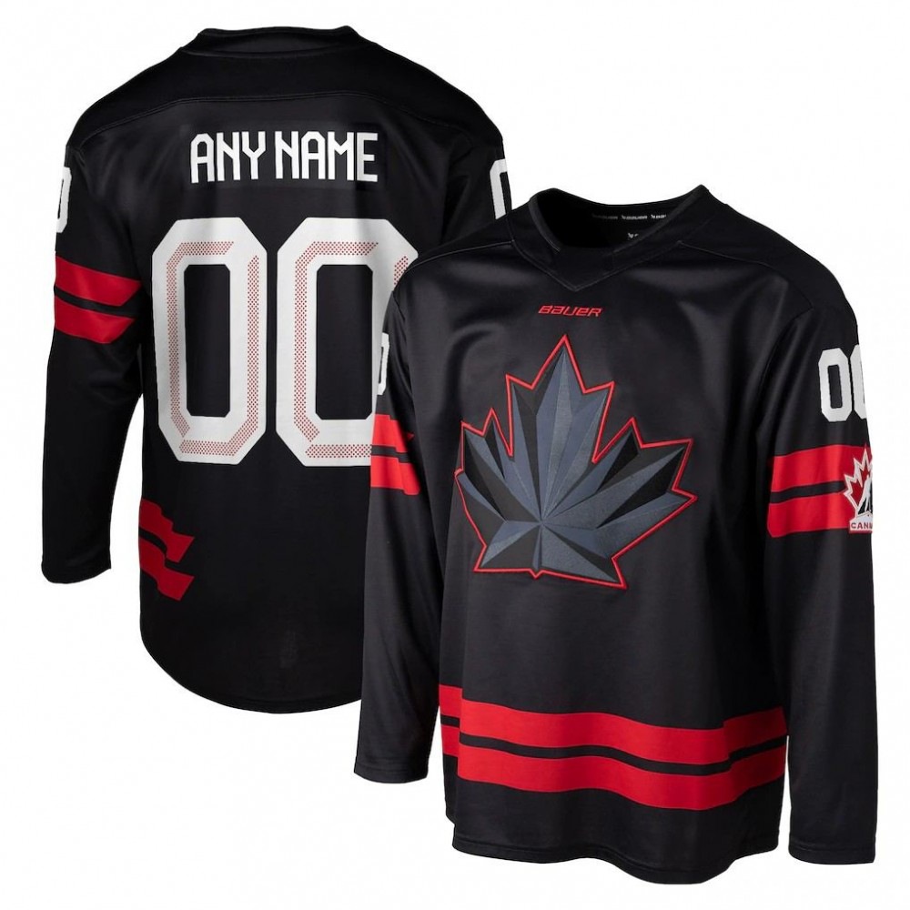 Hockey Bauer Canada 2026 Olympics Replica Custom Jersey - Black-Pro Kit Vault | Brand New 26/27 Sports Jerseys